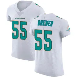 Nike Aaron Brewer Miami Dolphins Men's Elite White Vapor Untouchable Jersey