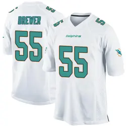 Nike Aaron Brewer Miami Dolphins Men's Game White Jersey