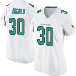 Nike Alec Ingold Miami Dolphins Women's Game White Jersey