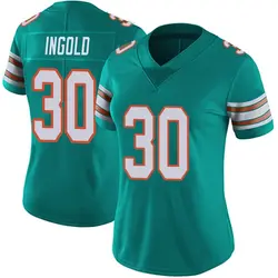 Nike Alec Ingold Miami Dolphins Women's Limited Aqua Alternate Vapor Untouchable Jersey