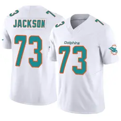 Nike Austin Jackson Miami Dolphins Men's Limited White Vapor F.U.S.E. Jersey