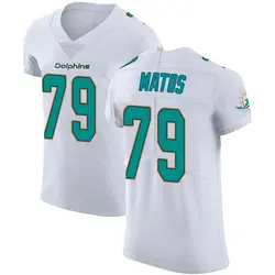 Nike Bayron Matos Miami Dolphins Men's Elite White Vapor Untouchable Jersey