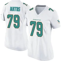 Nike Bayron Matos Miami Dolphins Women's Game White Jersey