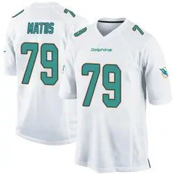 Nike Bayron Matos Miami Dolphins Youth Game White Jersey