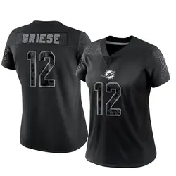 Nike Bob Griese Miami Dolphins Women's Limited Black Reflective Jersey