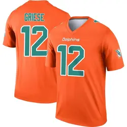 Nike Bob Griese Miami Dolphins Youth Legend Orange Inverted Jersey