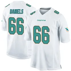 Nike Braeden Daniels Miami Dolphins Men's Game White Jersey