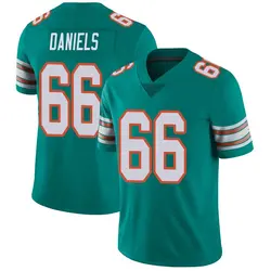 Nike Braeden Daniels Miami Dolphins Men's Limited Aqua Alternate Vapor Untouchable Jersey