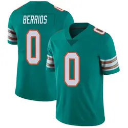 Nike Braxton Berrios Miami Dolphins Men's Limited Aqua Alternate Vapor Untouchable Jersey