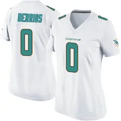 Nike Braxton Berrios Miami Dolphins Women's Game White Jersey