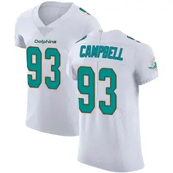 Nike Calais Campbell Miami Dolphins Men's Elite White Vapor Untouchable Jersey