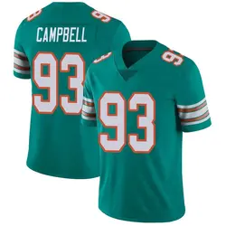 Nike Calais Campbell Miami Dolphins Men's Limited Aqua Alternate Vapor Untouchable Jersey