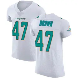 Nike Cam Brown Miami Dolphins Men's Elite White Vapor Untouchable Jersey