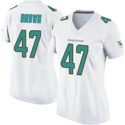 Nike Cam Brown Miami Dolphins Women's Game White Jersey