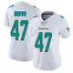 Nike Cam Brown Miami Dolphins Women's White limited Vapor Untouchable Jersey