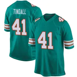 Nike Channing Tindall Miami Dolphins Youth Game Aqua Alternate Jersey