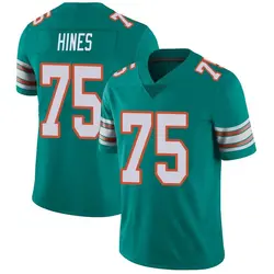 Nike Chasen Hines Miami Dolphins Men's Limited Aqua Alternate Vapor Untouchable Jersey