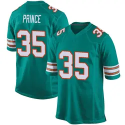 Nike Deneric Prince Miami Dolphins Youth Game Aqua Alternate Jersey