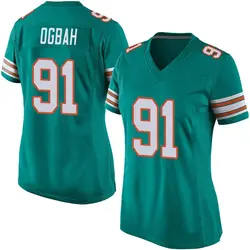 Nike Emmanuel Ogbah Miami Dolphins Women's Game Aqua Alternate Jersey