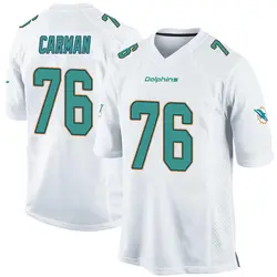 Nike Jackson Carman Miami Dolphins Men's Game White Jersey