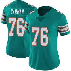 Nike Jackson Carman Miami Dolphins Women's Limited Aqua Alternate Vapor Untouchable Jersey