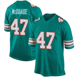 Nike Jake McQuaide Miami Dolphins Men's Game Aqua Alternate Jersey