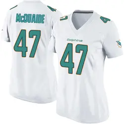 Nike Jake McQuaide Miami Dolphins Women's Game White Jersey