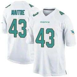 Nike Jason Maitre Miami Dolphins Men's Game White Jersey