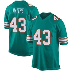 Nike Jason Maitre Miami Dolphins Youth Game Aqua Alternate Jersey