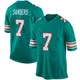 Nike Jason Sanders Miami Dolphins Men's Game Aqua Alternate Jersey