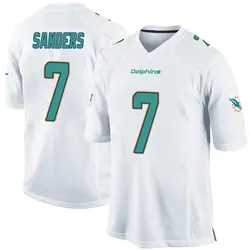 Nike Jason Sanders Miami Dolphins Youth Game White Jersey