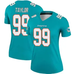 Nike Jason Taylor Miami Dolphins Women's Legend Aqua Jersey