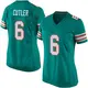 Nike Jay Cutler Miami Dolphins Women's Game Aqua Alternate Jersey