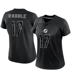 Nike Jaylen Waddle Miami Dolphins Women's Limited Black Reflective Jersey