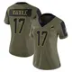 Nike Jaylen Waddle Miami Dolphins Women's Limited Olive 2021 Salute To Service Jersey