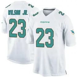 Nike Jeff Wilson Jr. Miami Dolphins Youth Game White Jersey