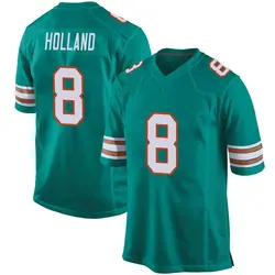 Nike Jevon Holland Miami Dolphins Men's Game Aqua Alternate Jersey