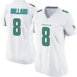 Nike Jevon Holland Miami Dolphins Women's Game White Jersey