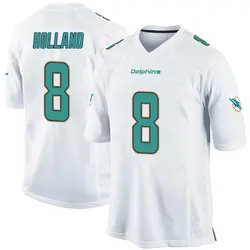 Nike Jevon Holland Miami Dolphins Youth Game White Jersey