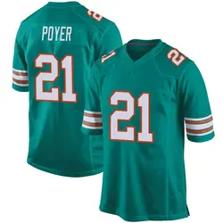 Nike Jordan Poyer Miami Dolphins Youth Game Aqua Alternate Jersey