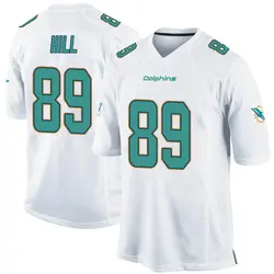 Nike Julian Hill Miami Dolphins Men's Game White Jersey