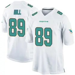 Nike Julian Hill Miami Dolphins Youth Game White Jersey