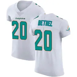 Nike Justin Bethel Miami Dolphins Men's Elite White Vapor Untouchable Jersey