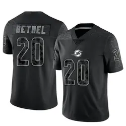 Nike Justin Bethel Miami Dolphins Youth Limited Black Reflective Jersey