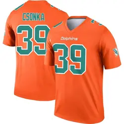 Nike Larry Csonka Miami Dolphins Men's Legend Orange Inverted Jersey