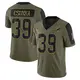 Nike Larry Csonka Miami Dolphins Men's Limited Olive 2021 Salute To Service Jersey