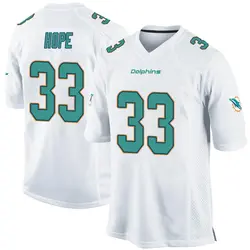 Nike Larry Hope Miami Dolphins Men's Game White Jersey