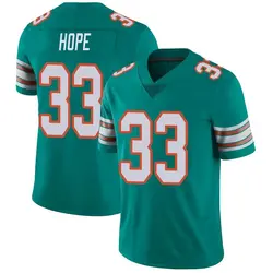 Nike Larry Hope Miami Dolphins Men's Limited Aqua Alternate Vapor Untouchable Jersey