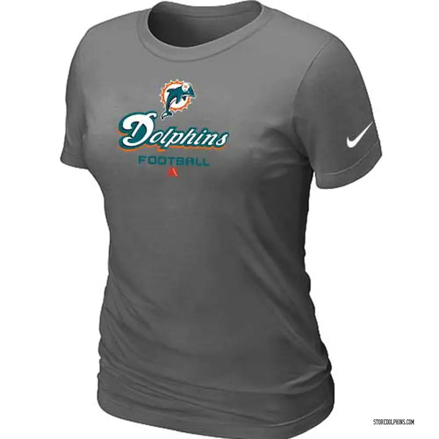 Nike Miami Dolphins Women's Grey Critical Victory T-Shirt - Dark