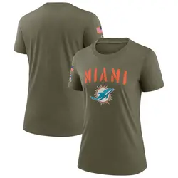 Nike Miami Dolphins Women's Legend Olive 2022 Salute To Service T-Shirt